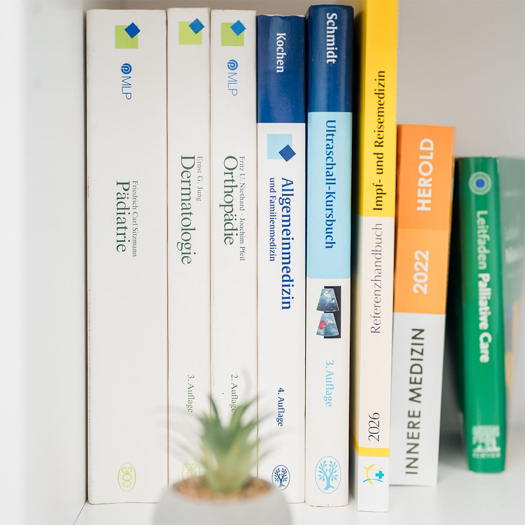 Eine Reihe von medizinischen Fachbüchern